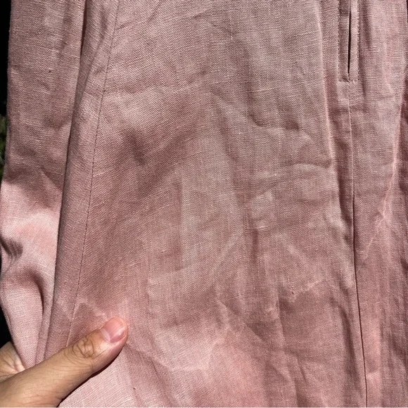 REFORMATION Francis dusty rose pink linen sleeveless button down up midi dress - Picture 8 of 10